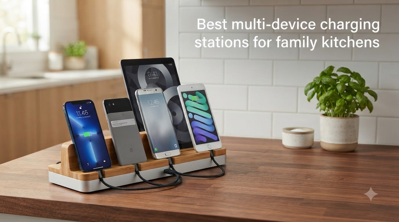 Best multi-device charging stations for family kitchens