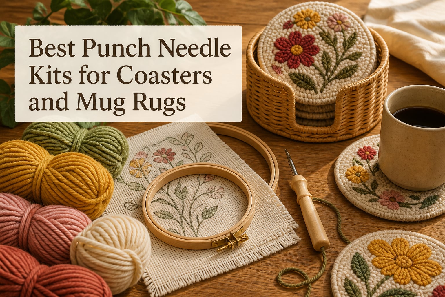 Best Punch Needle Kits for Coasters and Mug Rugs