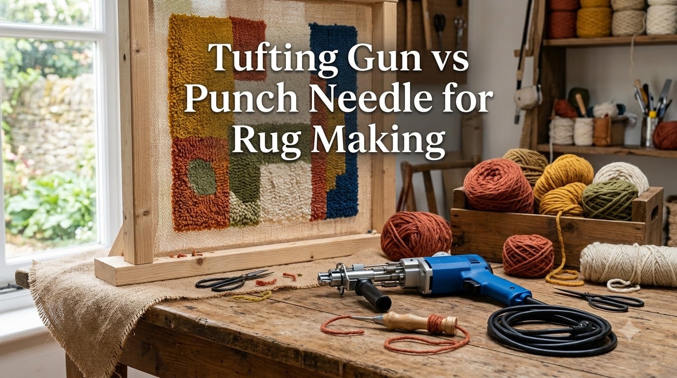 Tufting Guns vs Punch Needles for Rug Making