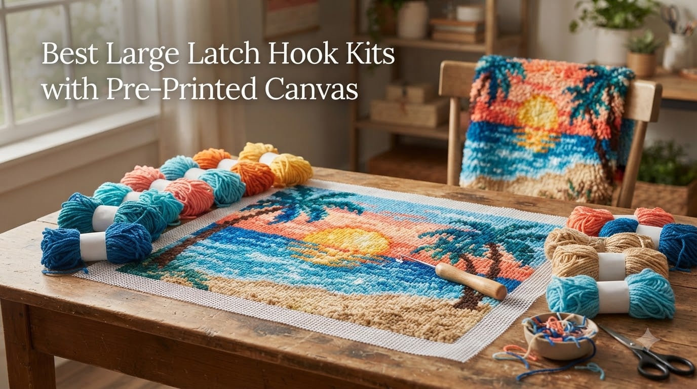 Best Large Latch Hook Kits with Pre-Printed Canvas