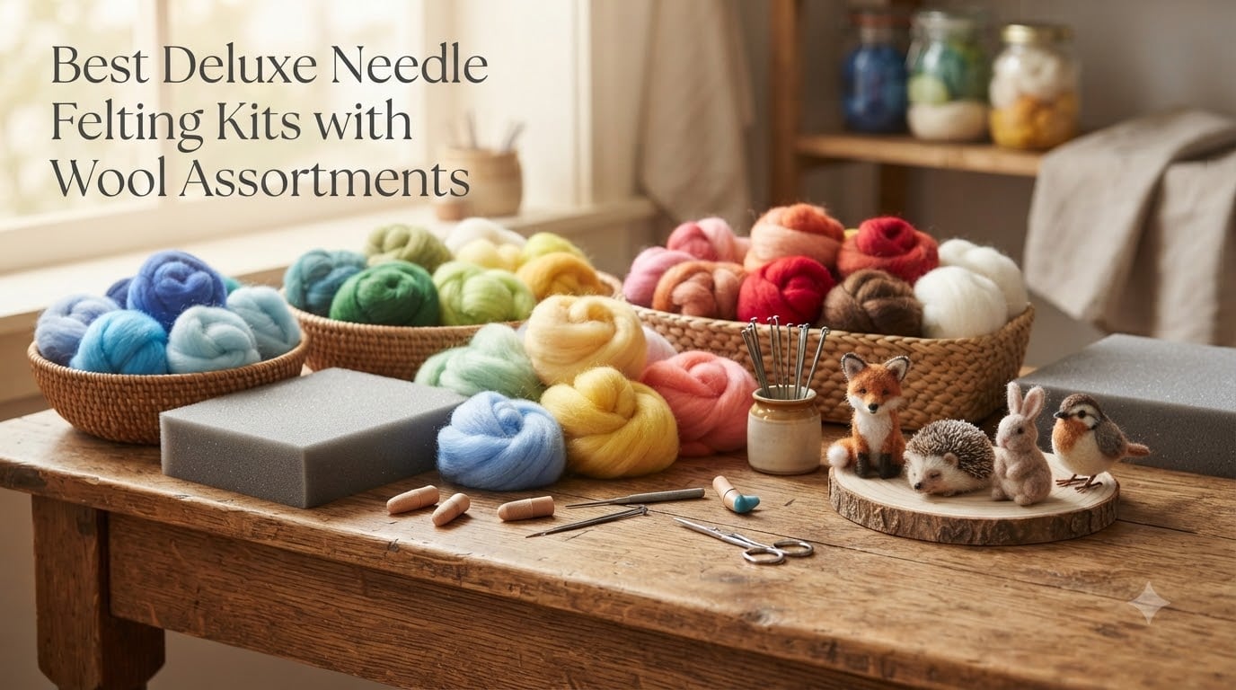 Best Deluxe Needle Felting Kits with Wool Assortments