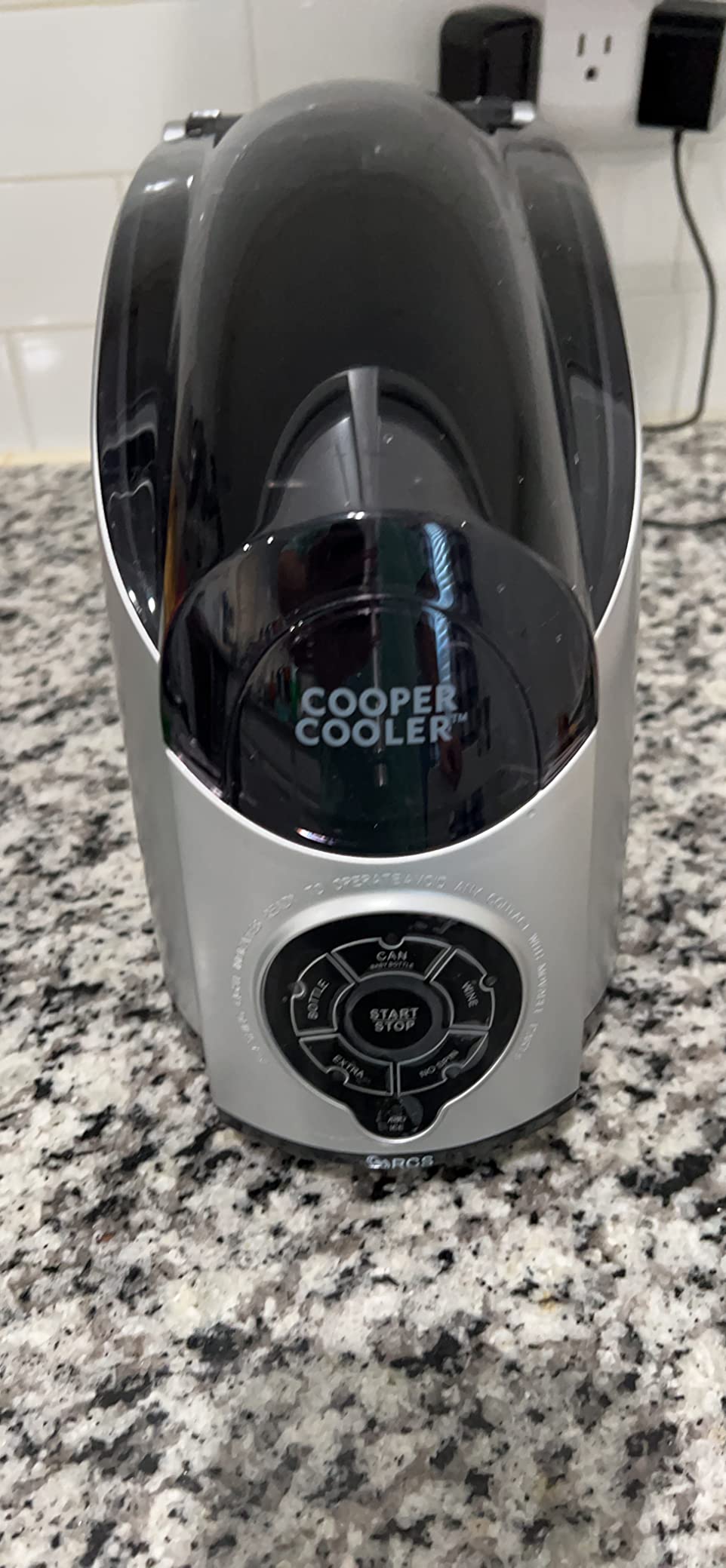 Cooper Cooler - Rapid Beverage & Wine Bottle Chiller for Home Bars & Dorms, Automatic Touchpad, Quick Chill Functionality, Efficient Ice & Water System - White customer photo 1