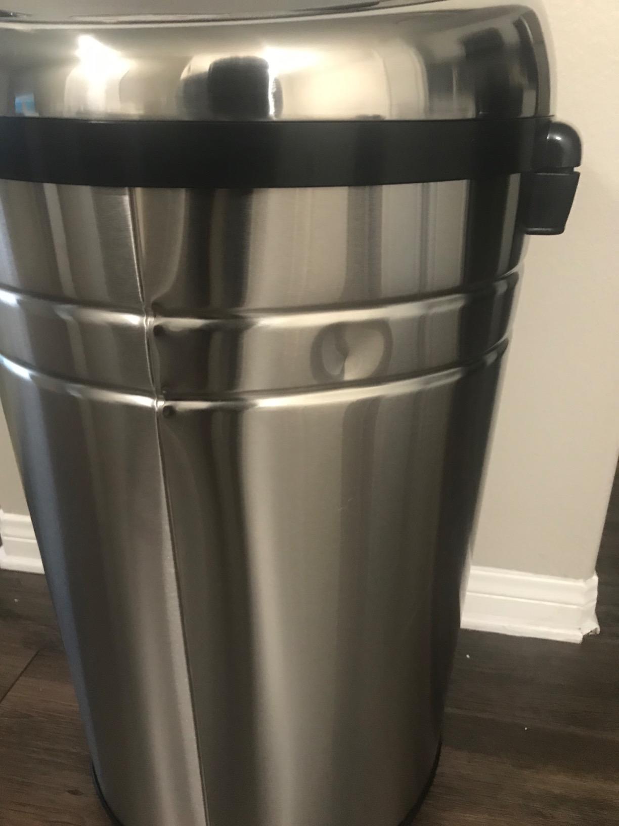 iTouchless 23 Gallon Commercial Size Sensor Trash Can with AbsorbX Odor Control System & Wheels, 87 Liter Stainless Steel Touchless Garbage Bin for Office, Kitchen, Store customer photo 1