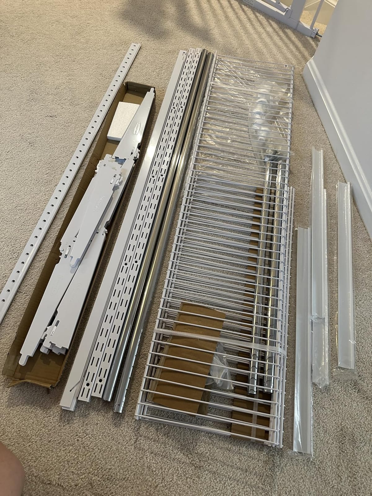 Rubbermaid Configurations Custom Closet Kit 4-8 Ft. Adjustable Metal Wire Shelving White Finish Expandable Organization System Hardware Included for Home Closet/Pantry/Laundry/Mudroom customer photo 1
