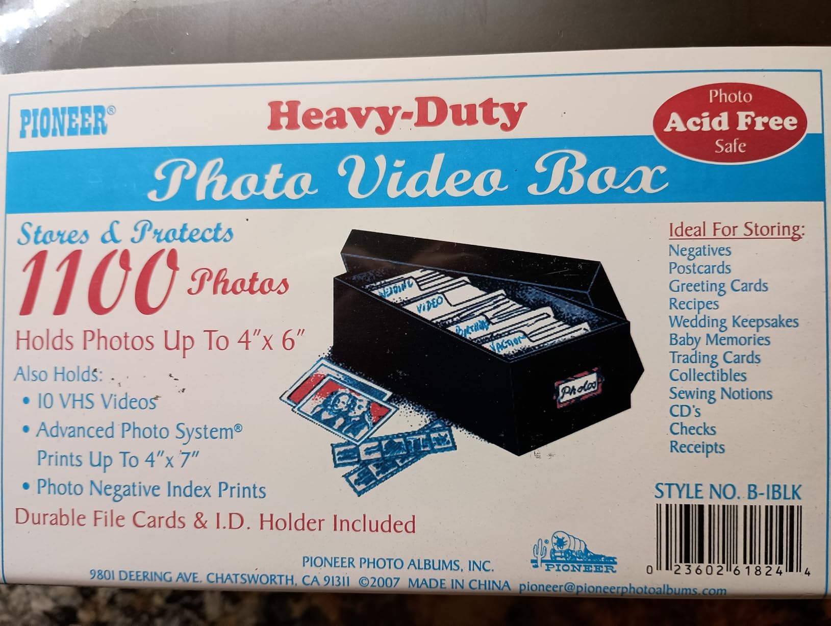Pioneer Photo Albums Photo Storage Box, Black customer photo 2