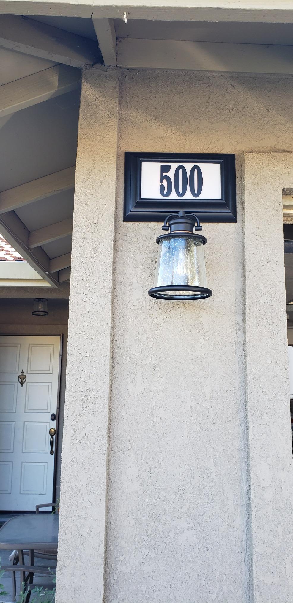 Edgewood Classic Rectangular Plastic Lighted Address Plaque, Black customer photo 1