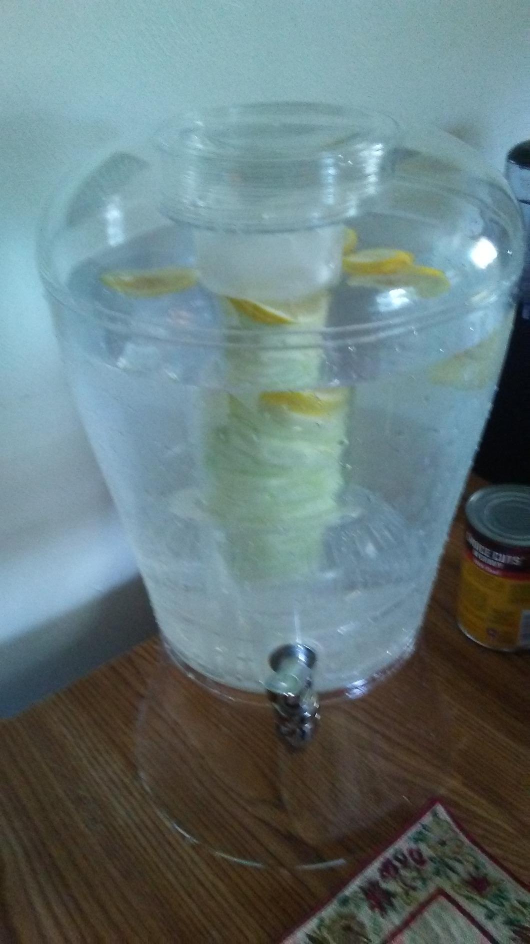 CreativeWare 3 Gallon Beverage Dispenser With Ice Cylinder And Fruit Infuser customer photo 2