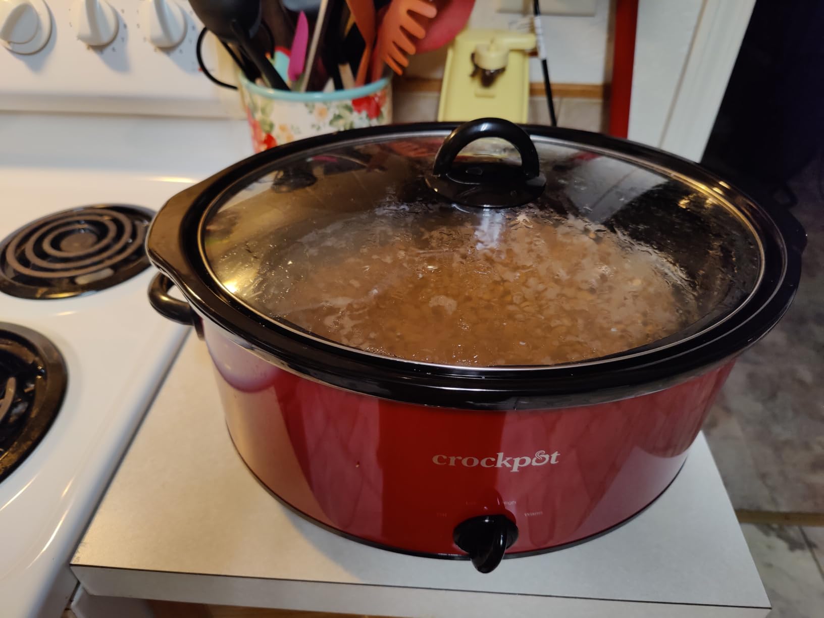 Crock-Pot 7-Quart Manual Slow Cooker, Family Size Serves 8+ People & Fits 6-lb Roast, Removable Stoneware with Warming Setting, Dishwasher Safe for Easy Cleanup, Stainless Steel customer photo 1