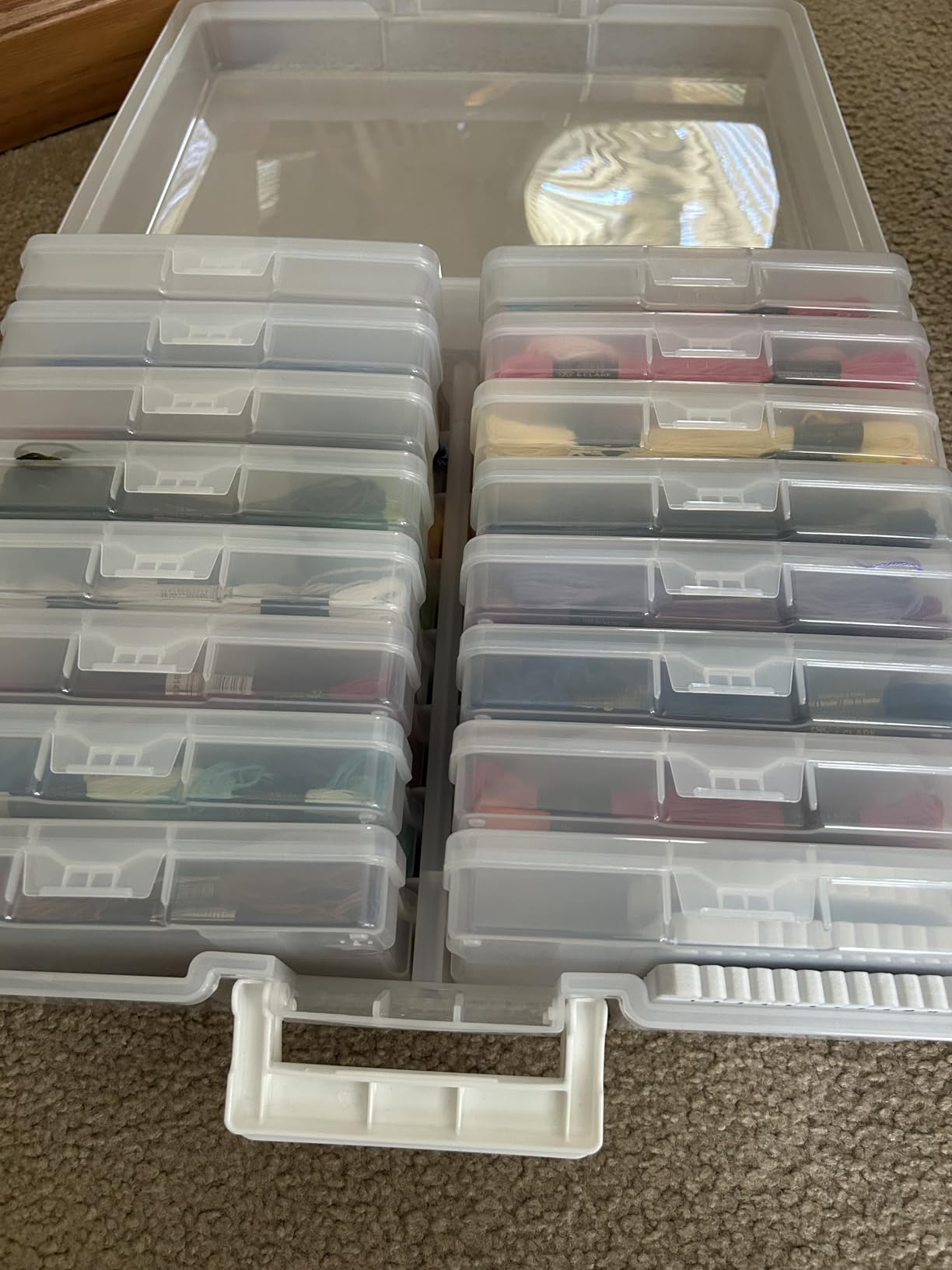IRIS USA Photo Storage Box |Made in USA| 16 Cases - Clear | Fits 4