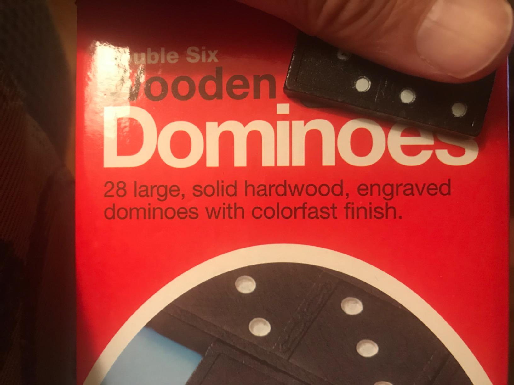 Pressman Toy Double Six Wooden Dominoes, 28 Pieces Wooden Dominoes Six customer photo 2