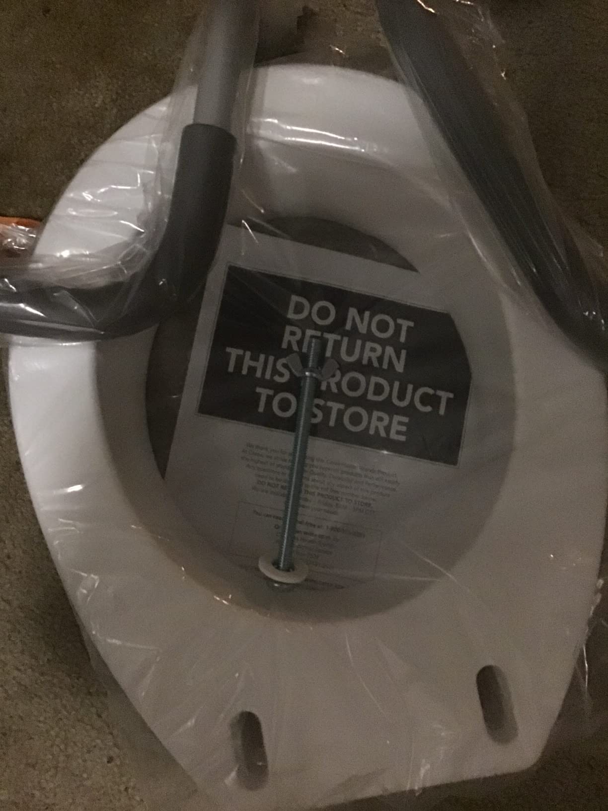 Carex 3.5 Inch Raised Toilet Seat with Arms, Elongated Toilet Seat Riser, Up to 250 lbs Capacity, Elevating & Raising Seat for Elderly & Handicap, Universal, Slip-Resistant with Padded Handles, White customer photo 1