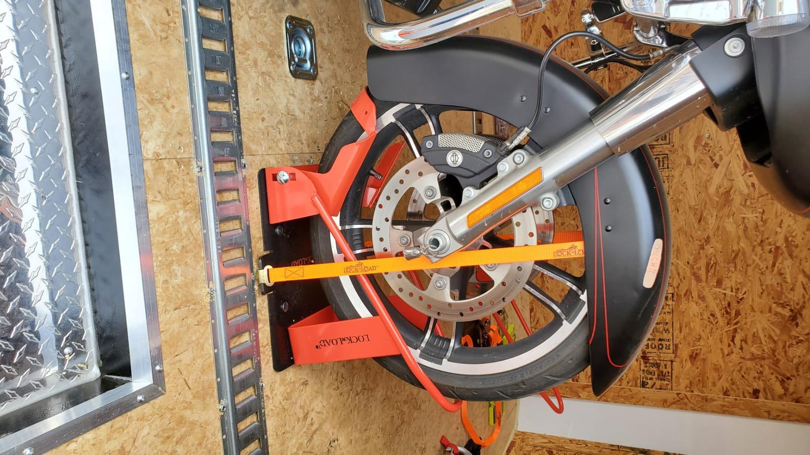 Lock 'N Load (BK100) Orange/Black Deluxe Motorcycle Wheel Chock customer photo 2