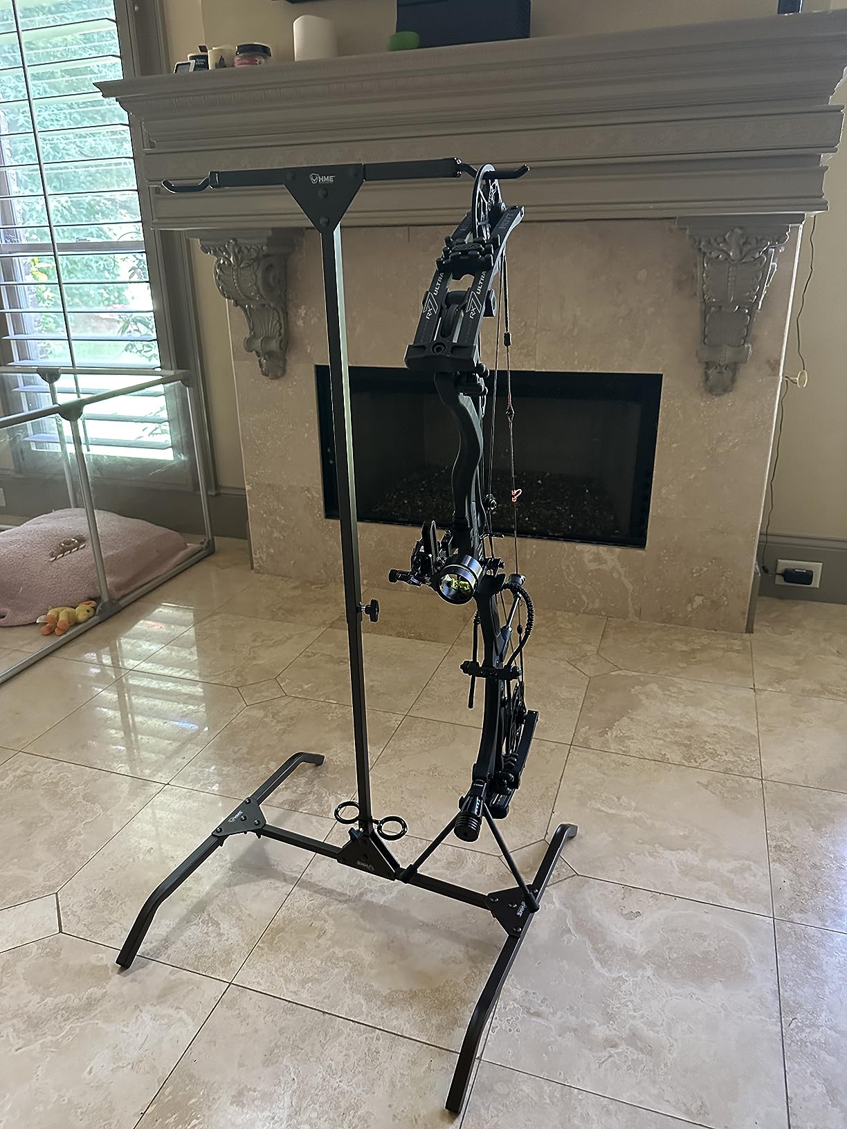 HME Reliable Stable Convenient Lightweight Durable Portable Dual-Sided Versatile Archery Hard Surface Bow Practice Hanger with Archer's Arrow Caddies Included customer photo 2