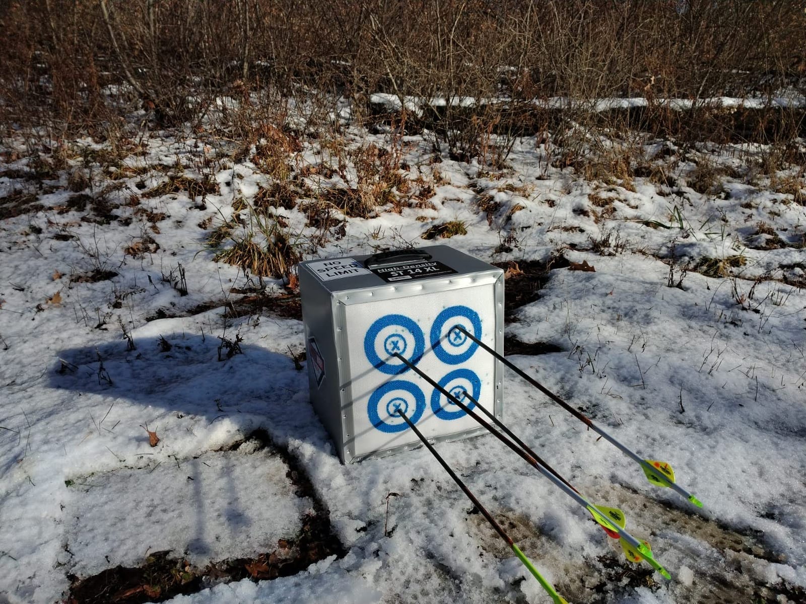 SpyderWeb 14XL Portable Crossbow Target, No Speed Limit, Easy Arrow Pull | Compact Size - 500+ FPS - SPYLAR Mesh - Mobile Hunter - Outdoor Ready customer photo 1