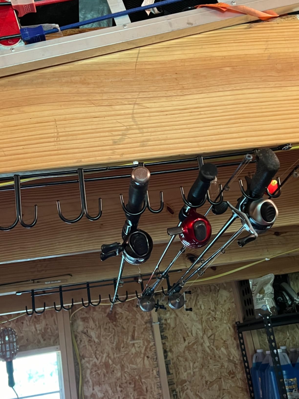 Rack'Em Fishing Rod Racks - Pole Holders - Mounted Storage Racks for Rods - Ceiling or Wall Mount for Poles in Garage, Boat customer photo 2