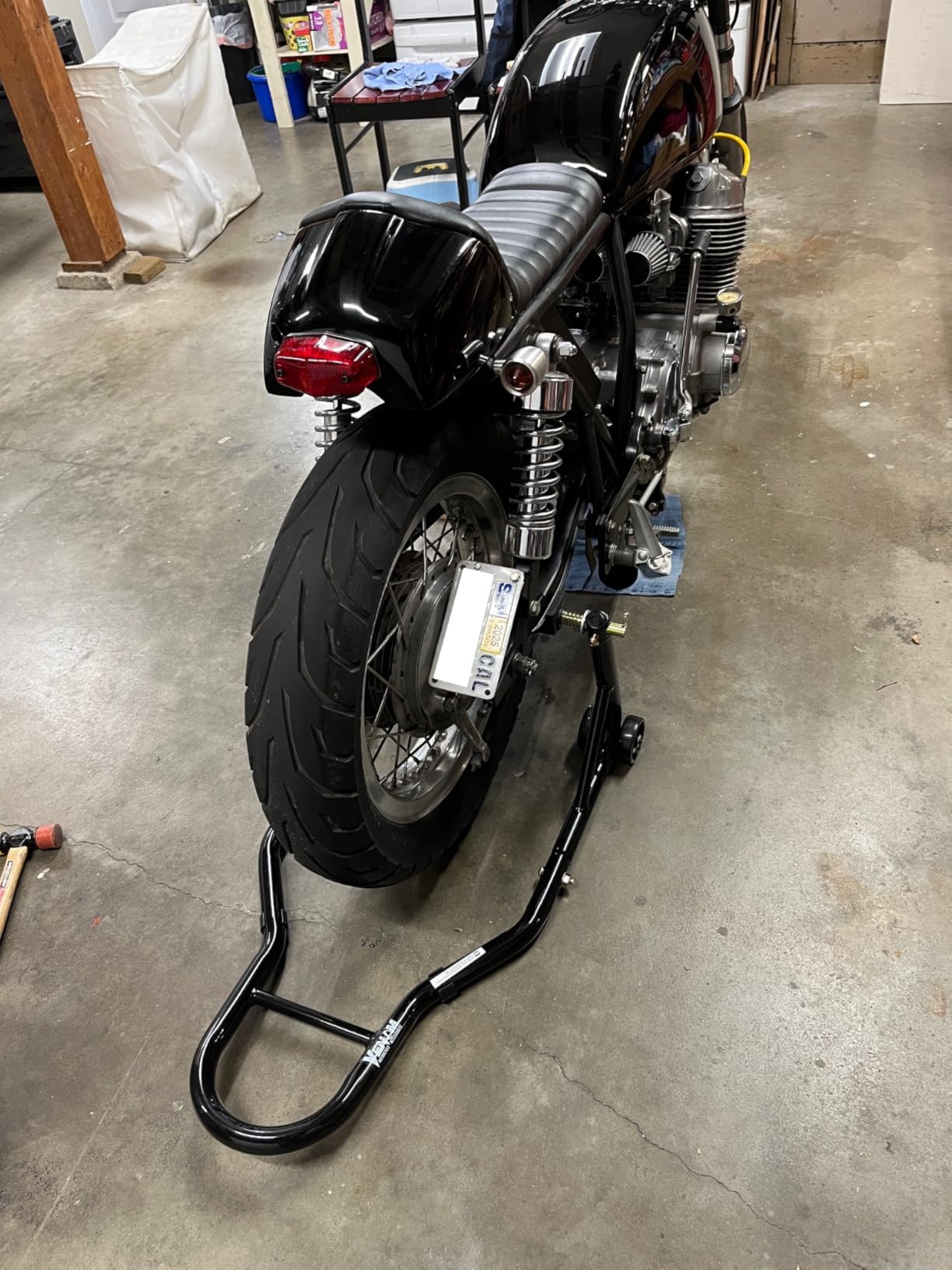 Venom SportBike Motorcycle Stand Lift, Rear Wheel Swingarm Paddle Stand, 850lbs Capacity Universal Paddock Lift Jack Stand, L Adapter, Compatible With Most Yamaha Honda Kawasaki Suzuki BMW Motorcycles customer photo 2