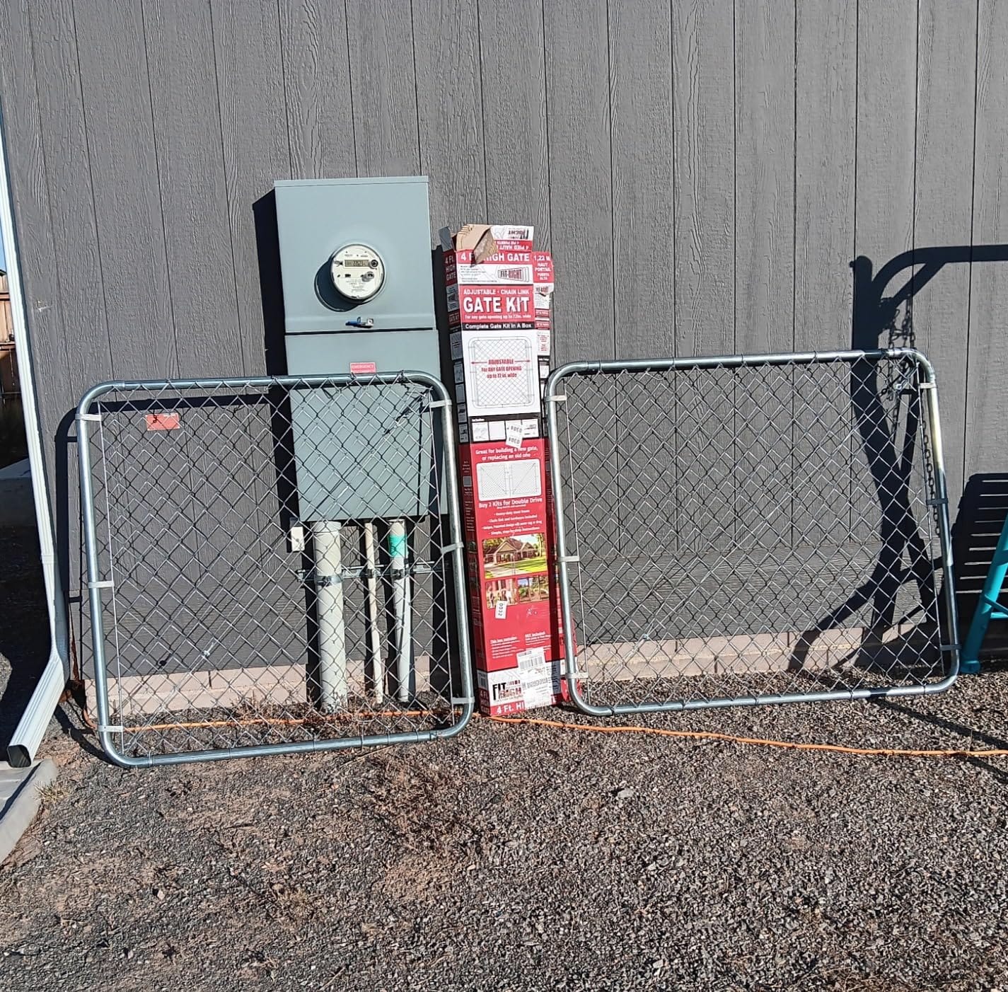 Adjust-A-Gate Chain Link Round Gate Kit, Silver, 24-72 in, 70 in Tall customer photo 2