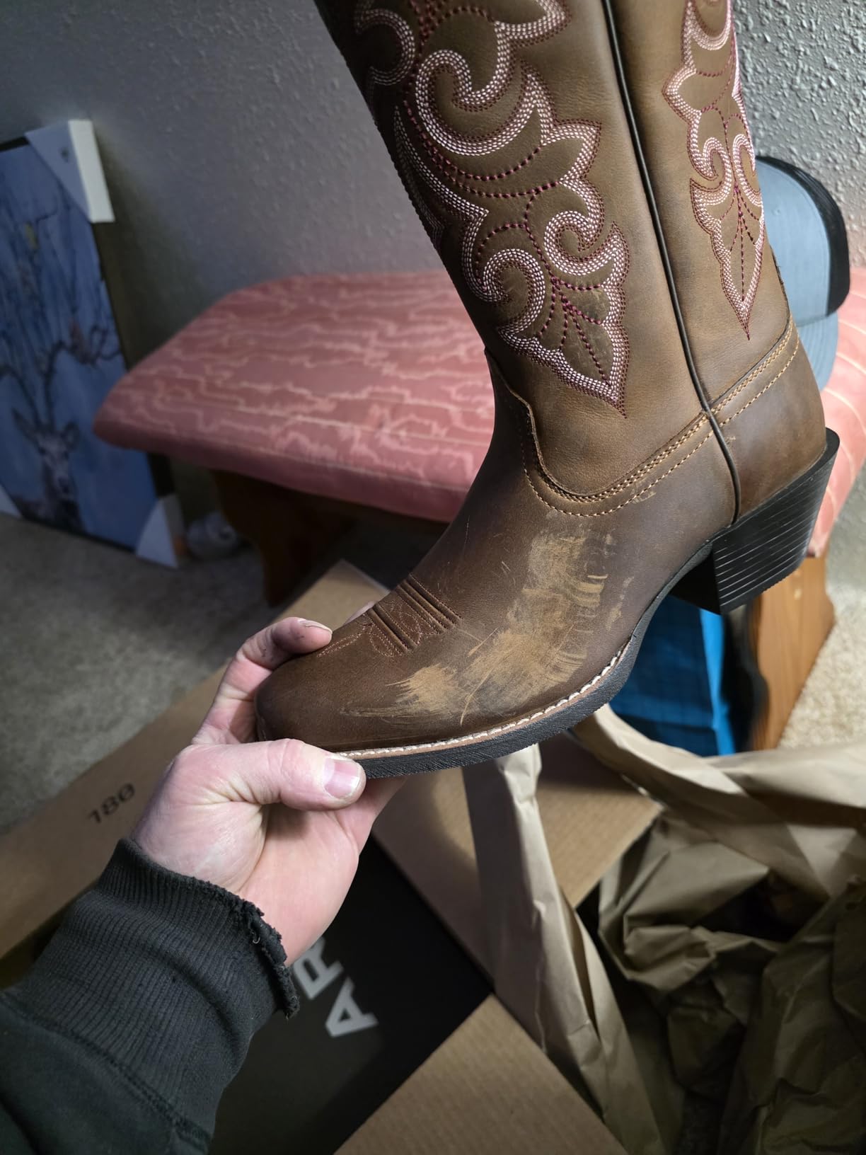 Ariat Women's Round Up Square Toe Western Boot customer photo 2