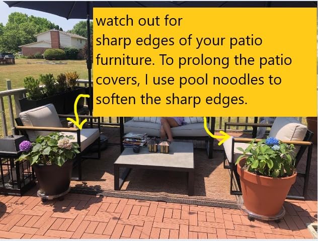 Amazon Basics Outdoor Chair and Patio Furniture Covers, Waterproof Lounge Deep Seat Covers, UV Resistant, Click-Close Straps, 31