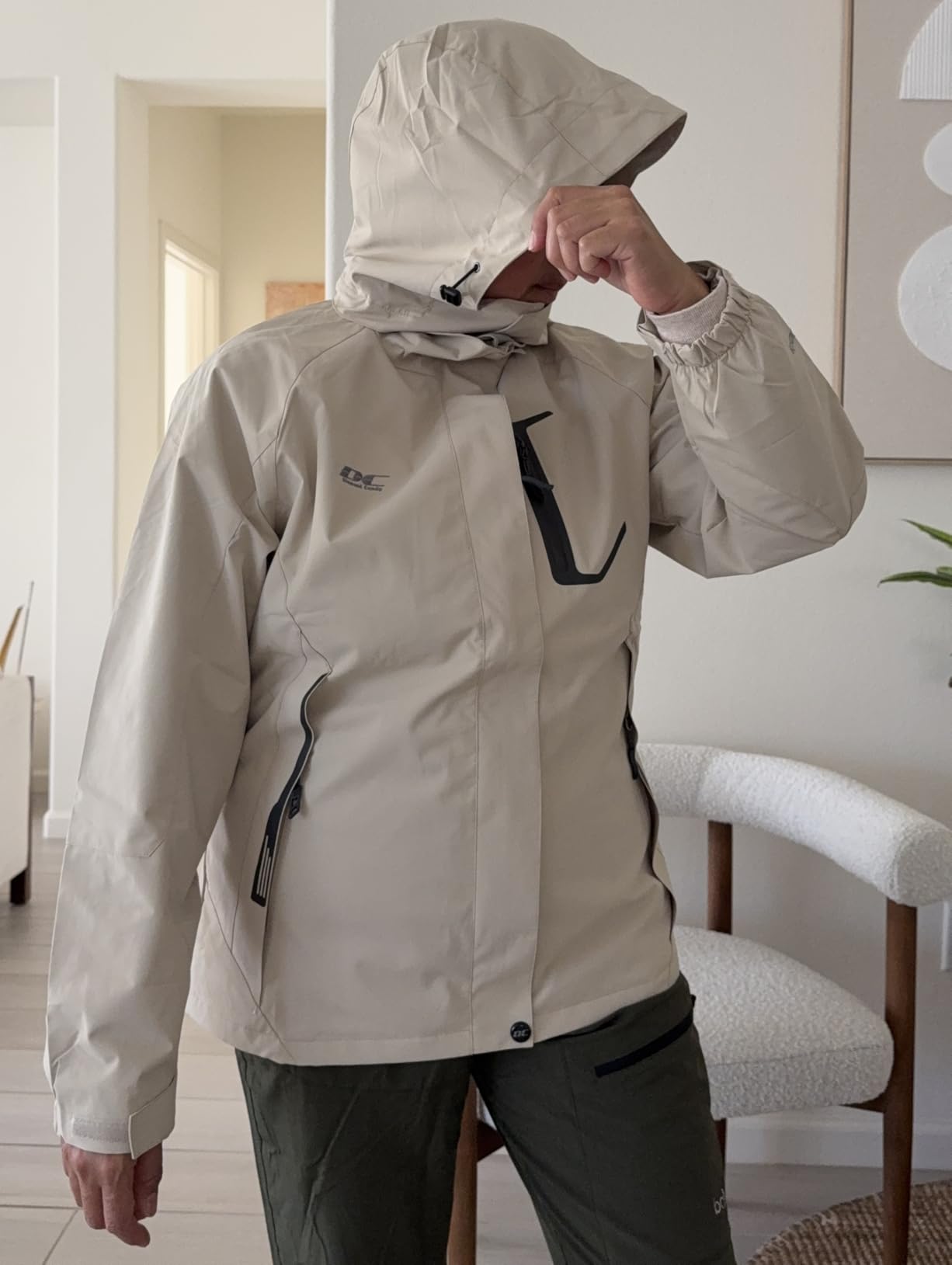 Diamond Candy Women's Lightweight Waterproof Hooded Rain Jacket customer photo 1
