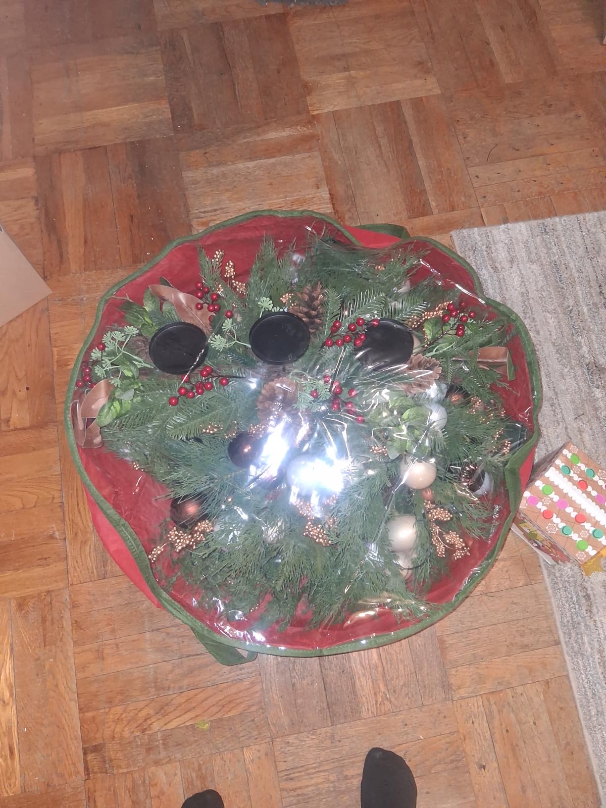 Whitmor Red Wreath and Garland Storage Bag - Fits up to 30