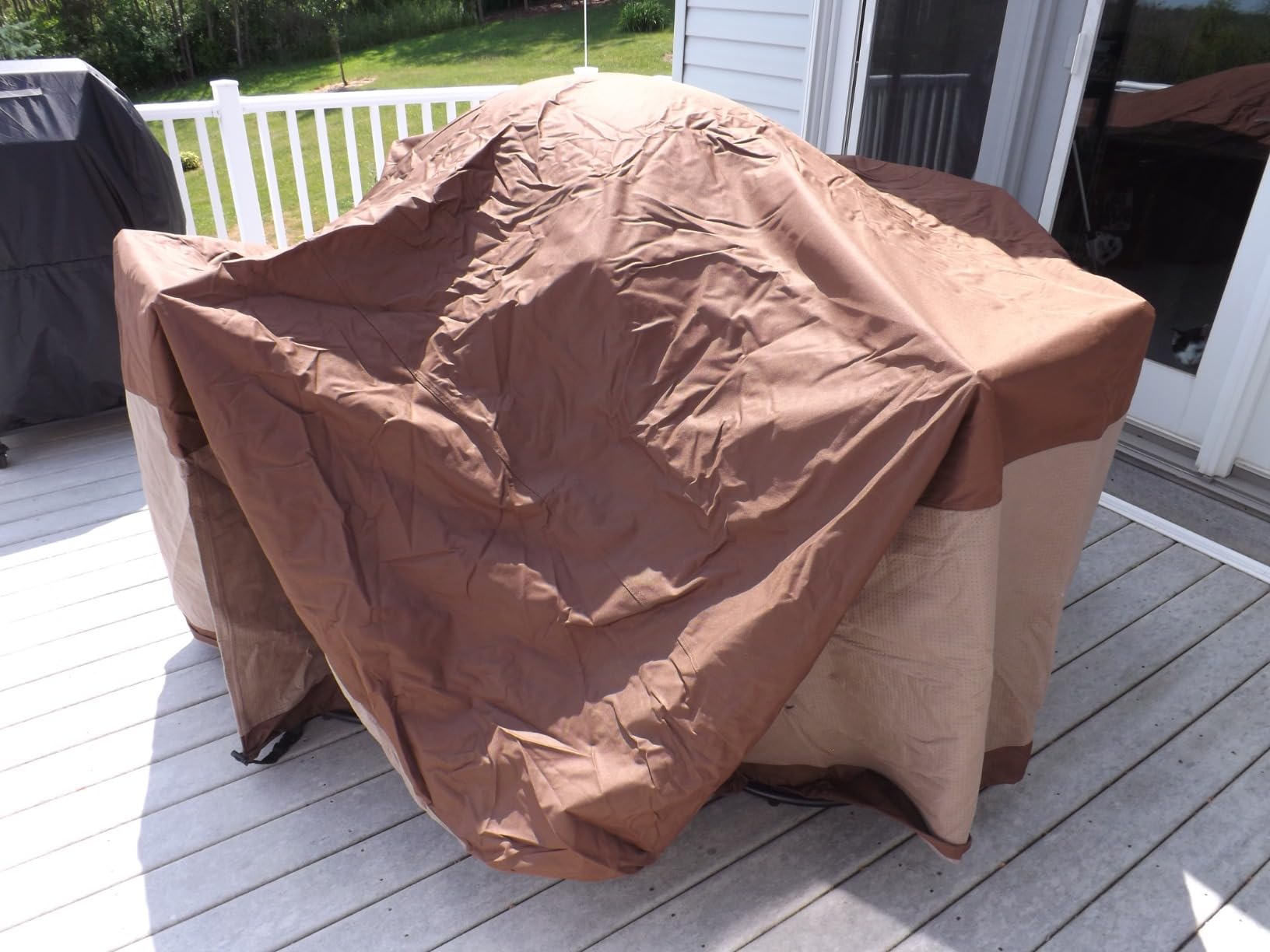 Duck Covers Ultimate Waterproof 127 Inch Rectangular/Oval Patio Table with Chairs Cover customer photo 1