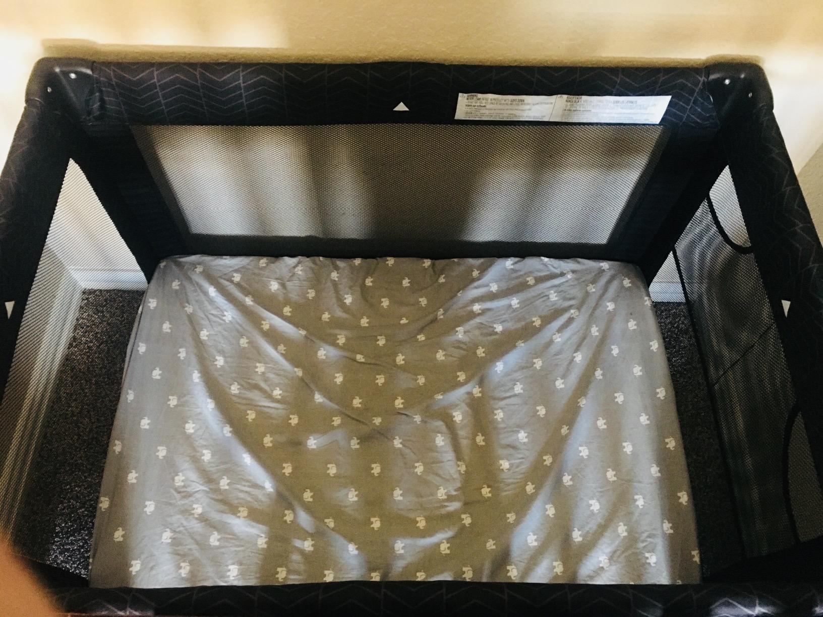 Cosco Funsport Compact Portable Playard, Lightweight, Easy Set up, Foldable Baby Playpen with Carry Bag, Elephant Squares customer photo 1