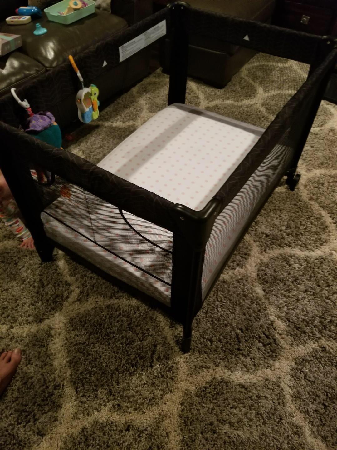 Cosco Funsport Compact Portable Playard, Lightweight, Easy Set up, Foldable Baby Playpen with Carry Bag, Elephant Squares customer photo 2