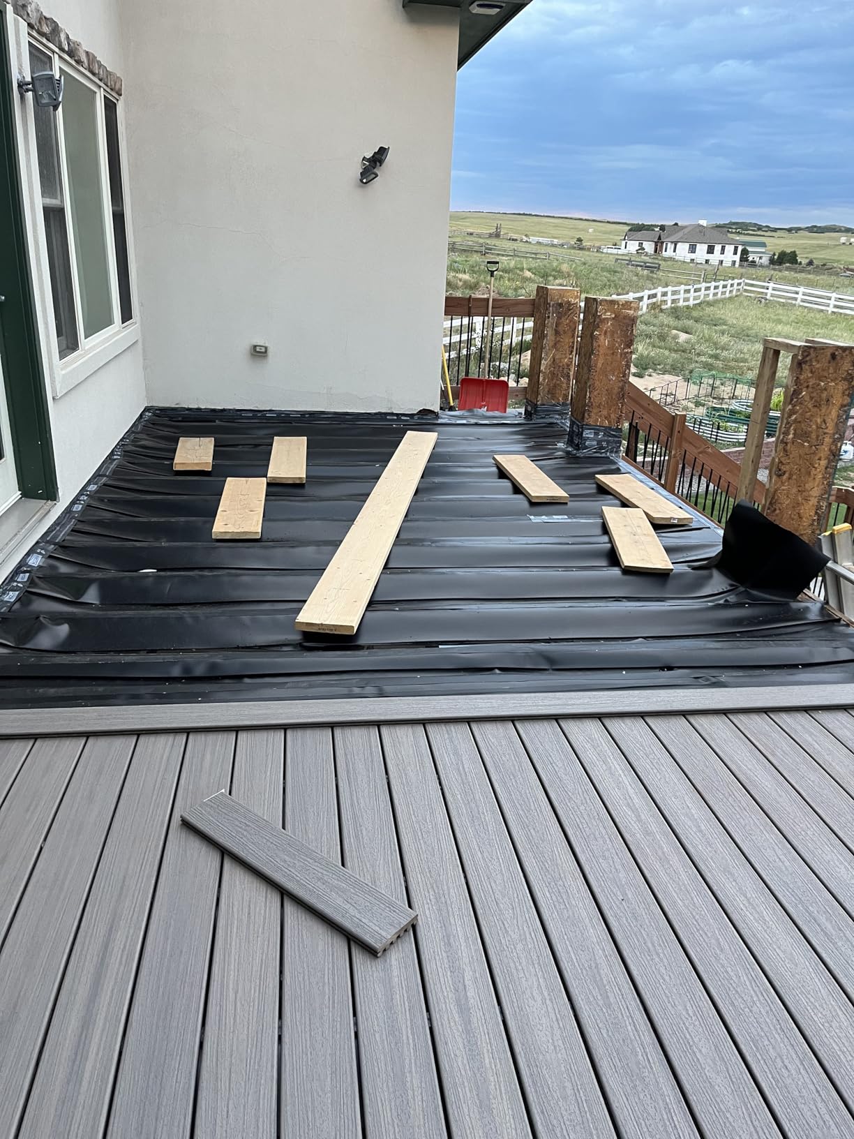 Under Deck Drainage System, 50 FT Roll with 16 in Joist, 3-in-1 Waterproof Membrane with Built-in Self-Flashing & Self-Funnel, Heavy-Duty 30 Mil, Top-of-Joist System, US Patent. customer photo 2
