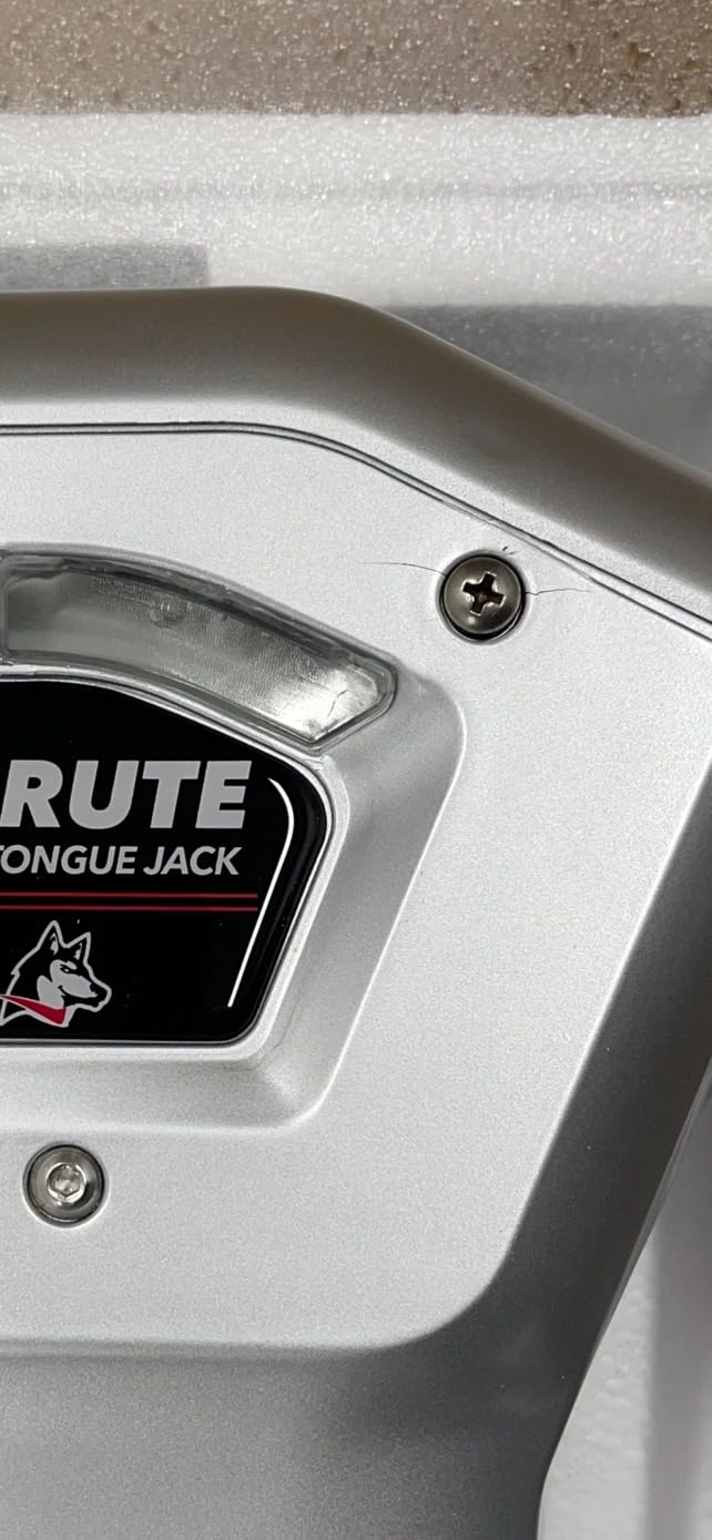 Husky Towing 82022 Super Brute Electric Trailer Tongue Jack, 5000 lb Capacity, 18 Inch Travel, with Remote and 3 LED Lights, Bright Silver customer photo 1