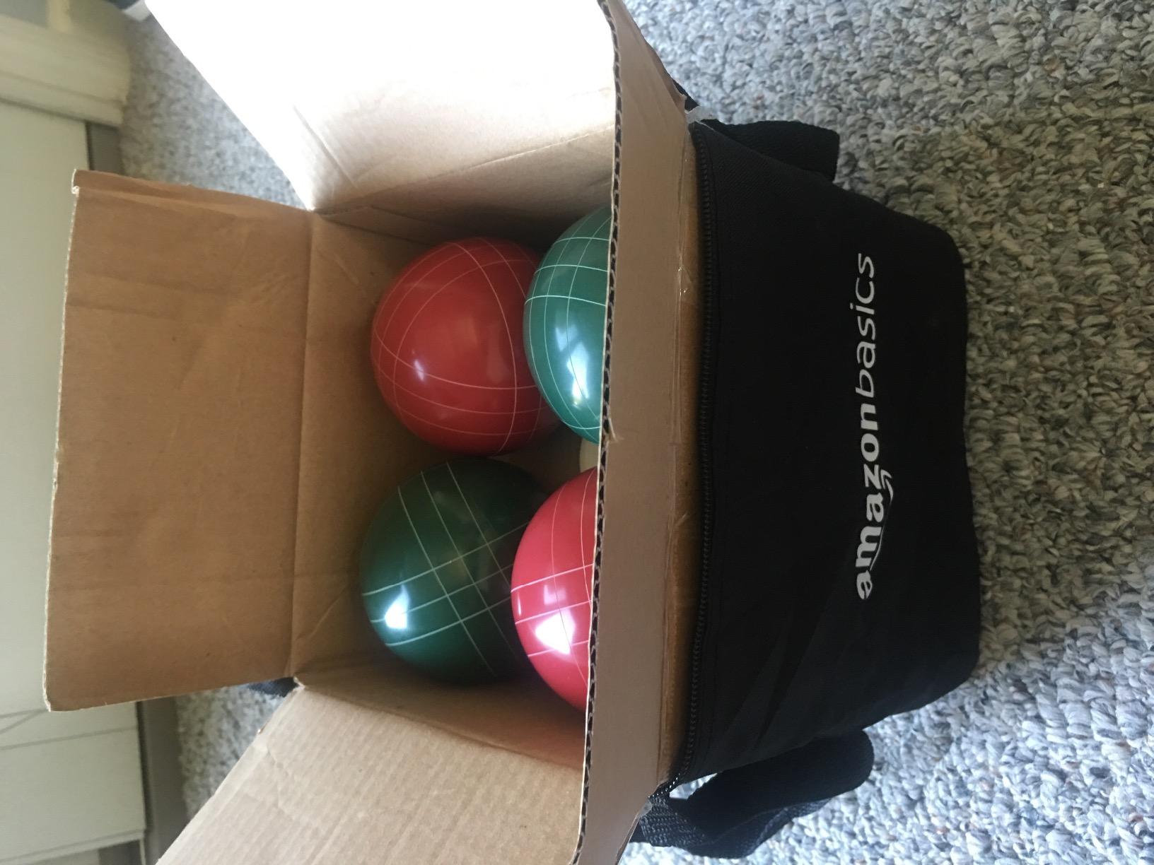 Amazon Basics 100mm Bocce Ball Set customer photo 1