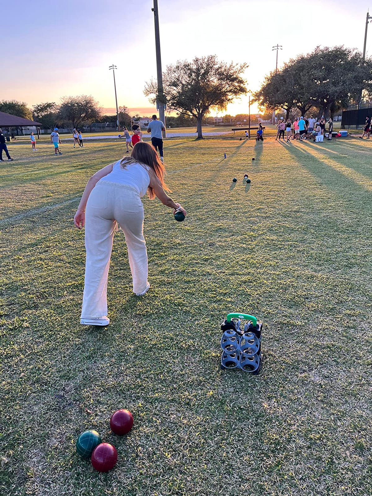 EastPoint Bocce Ball Set, 110mm, 8 Balls, Pallino, Outdoor Games customer photo 1