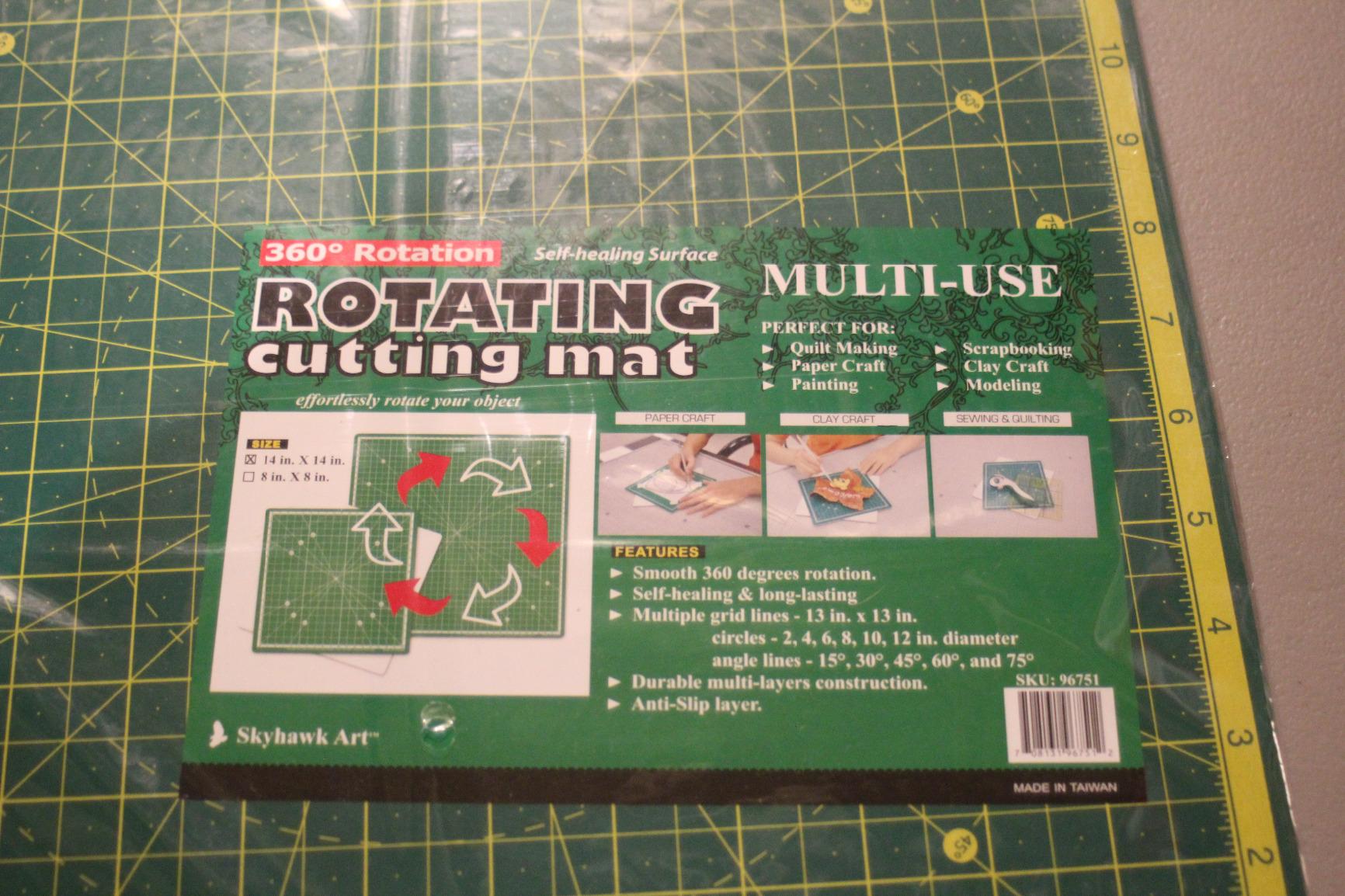 Skyhawk Self-Healing 14-Inch-by-14-Inch 360° Rotating Cutting Mat (13