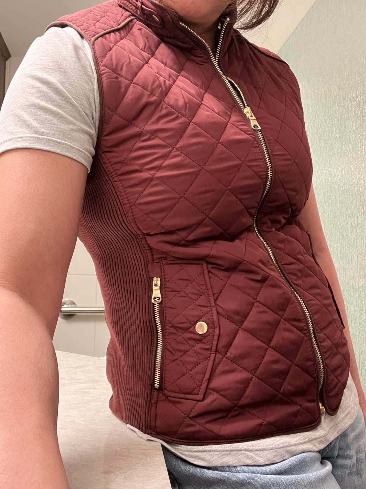 NE PEOPLE Womens Lightweight Quilted Padding Zip Up Vest Gilet(S-3XL) customer photo 2