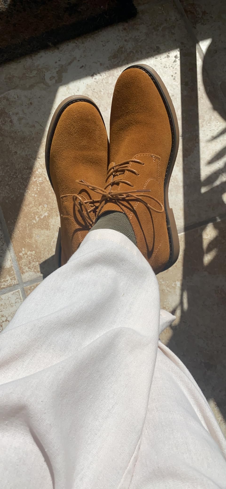 Bruno Marc Men's Classic Suede Dress Chukka Boots customer photo 2