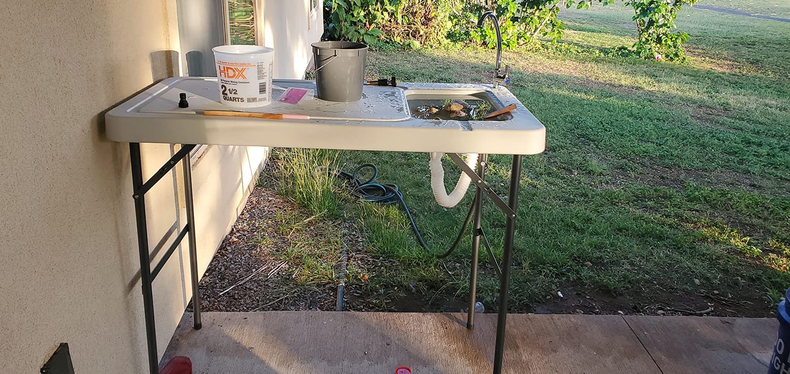 Old Cedar Outfitters Fish and Game Cleaning Table with Sink and Folding Legs customer photo 2