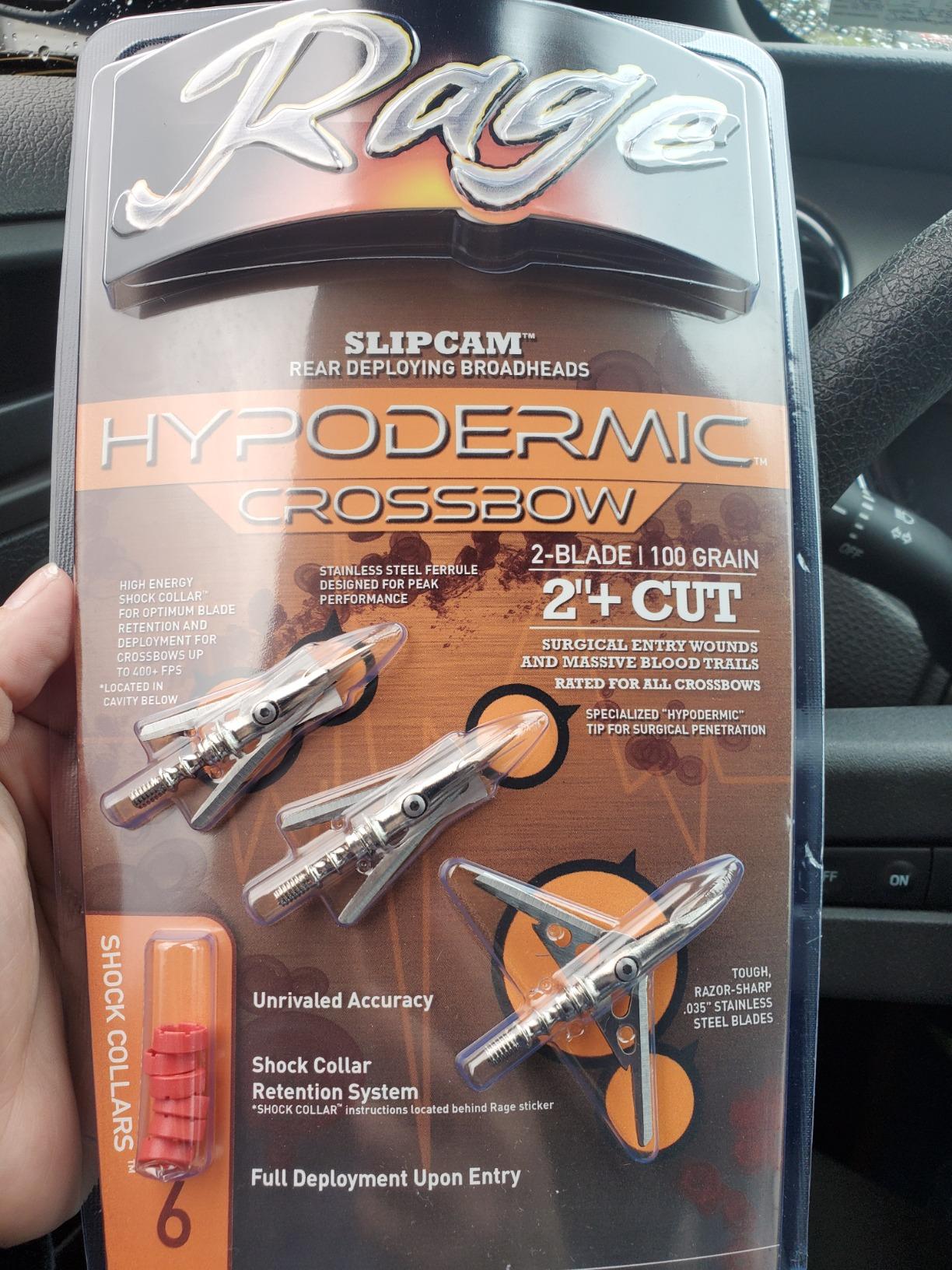 Rage Hypodermic Crossbow Broadhead, 100g, Multi (39600) customer photo 1