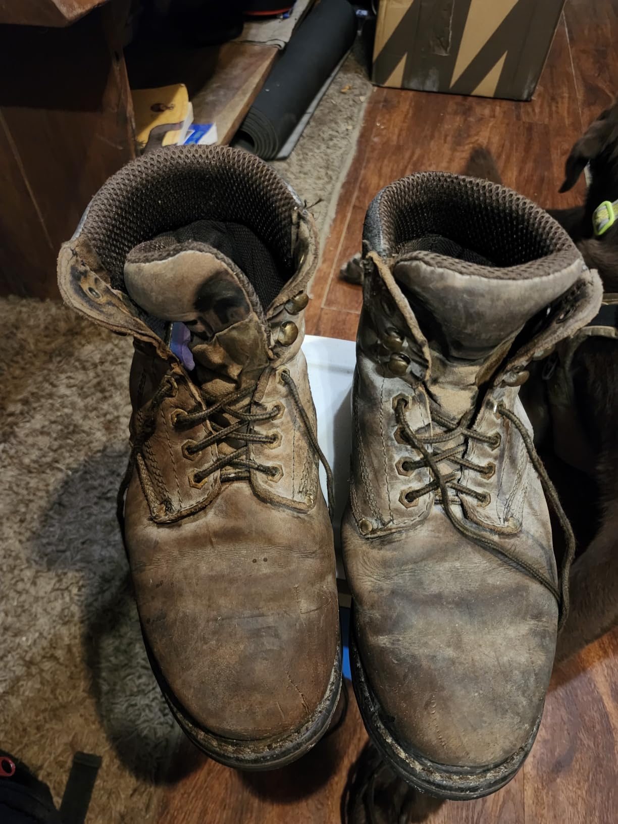 Work Boots for Men Soft Toe – 6inch Leather Boots for Construction Rubber Sole Working botas de trabajo para hombre, “Tank” Workboots customer photo 2