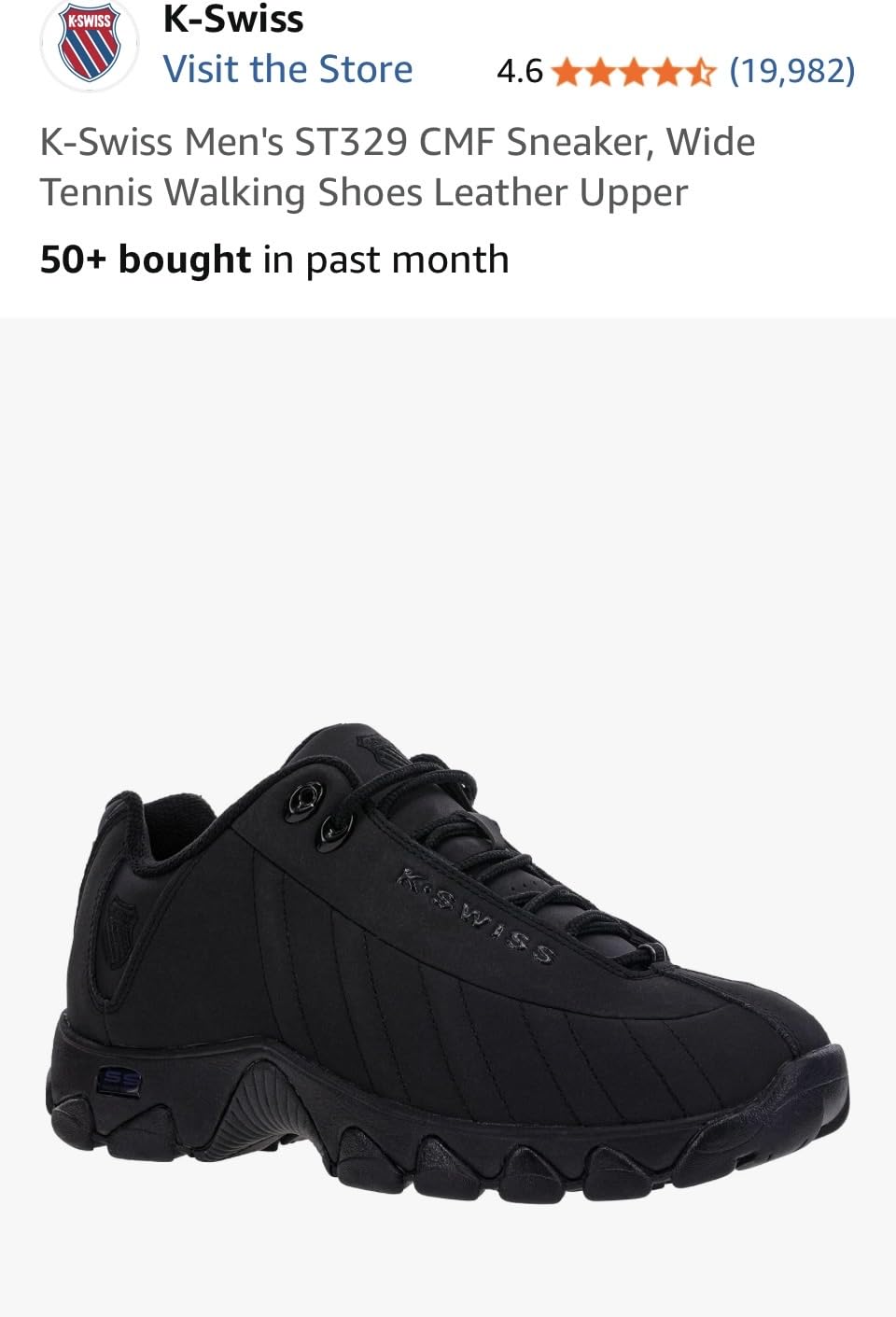 K-Swiss Men's ST329 CMF Sneaker, Wide Tennis Walking Shoes Leather Upper customer photo 1