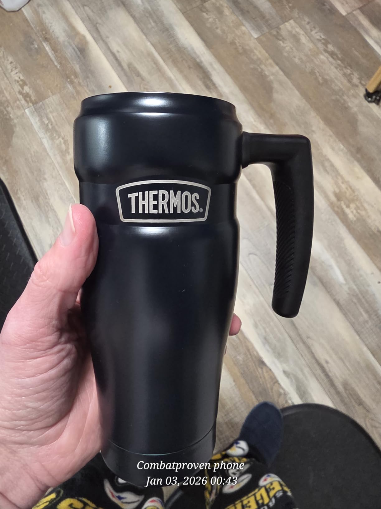 THERMOS Stainless King Travel Mug with Handle, 16oz, Matte Steel customer photo 2