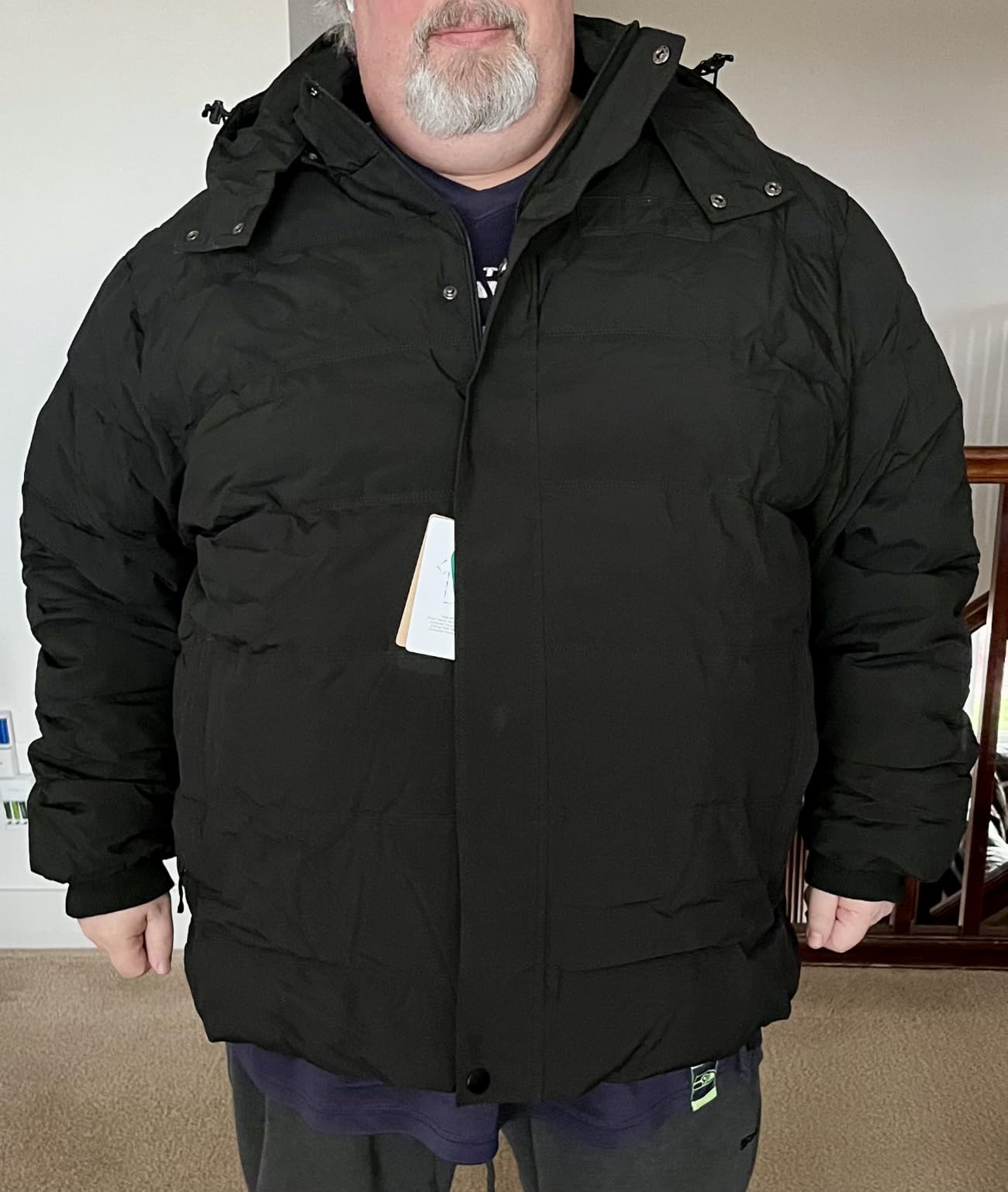 wantdo Men's Puffer Jacket Hooded Winter Coat Warm Thicken Winter Jacket customer photo 2