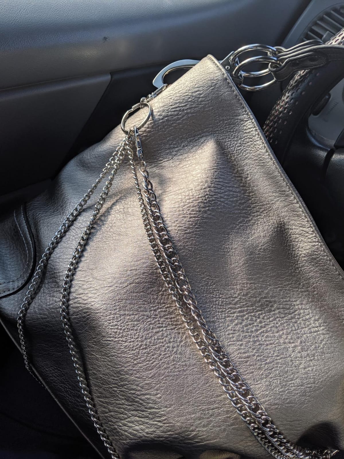 Hobo Shoulder Bag with Big Snap Hook Hardware customer photo 1