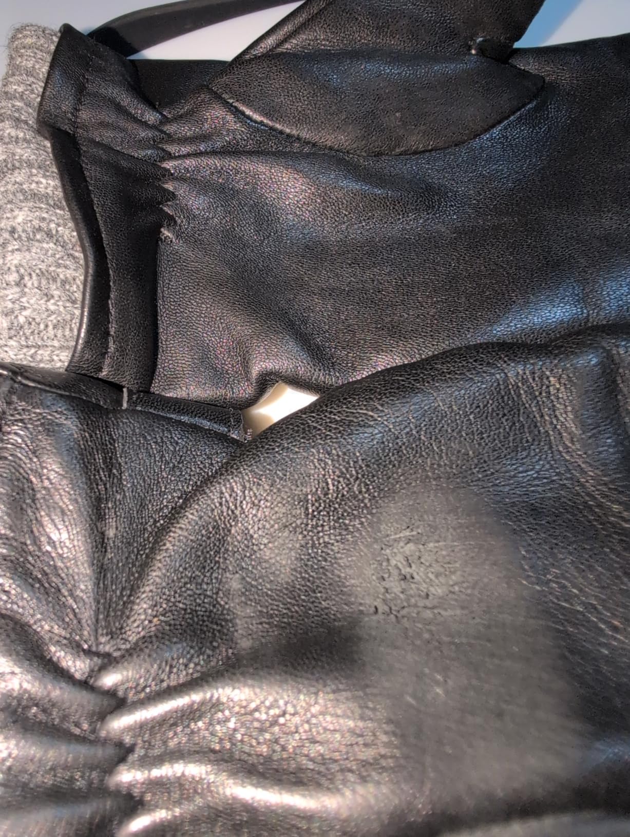 Mens Winter Cold Weather Warm Leather Driving Gloves for Men Wool/Cashmere Blend Cuff customer photo 1