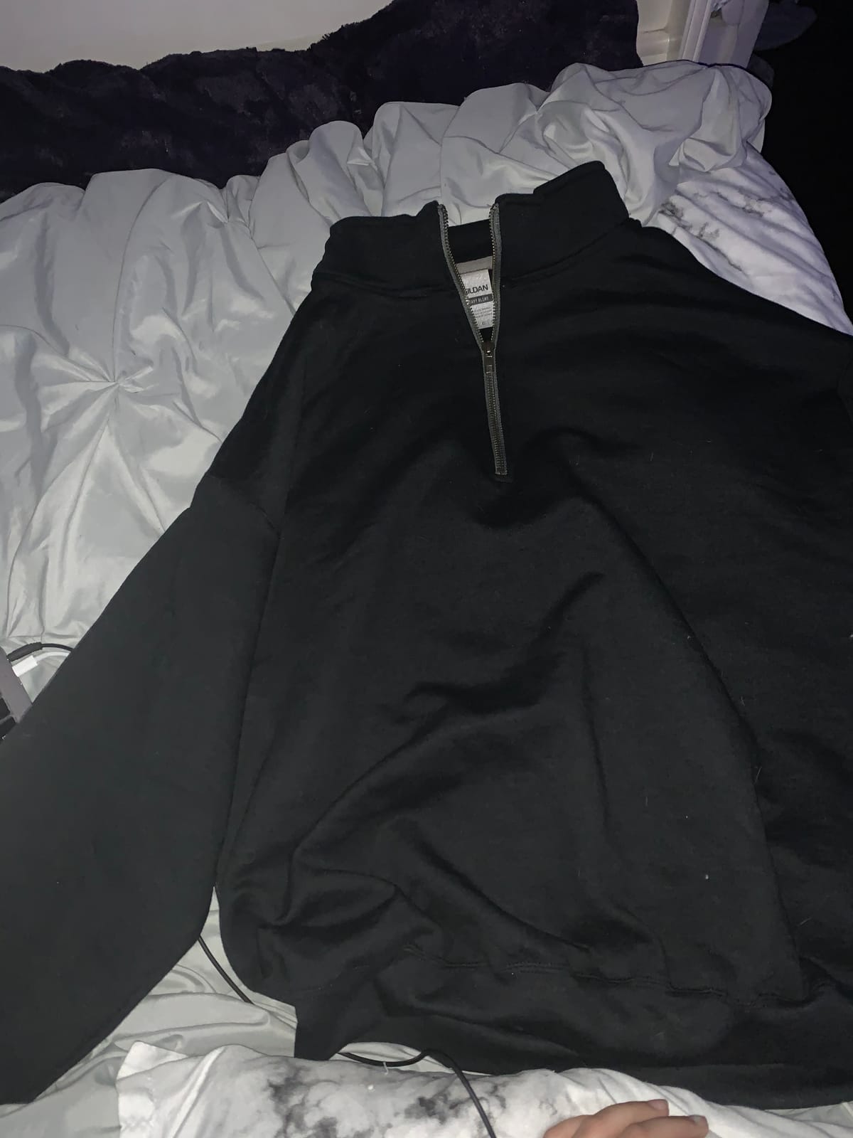 Gildan Adult Fleece Quarter-Zip Cadet Collar Sweatshirt, Style G18800 customer photo 1