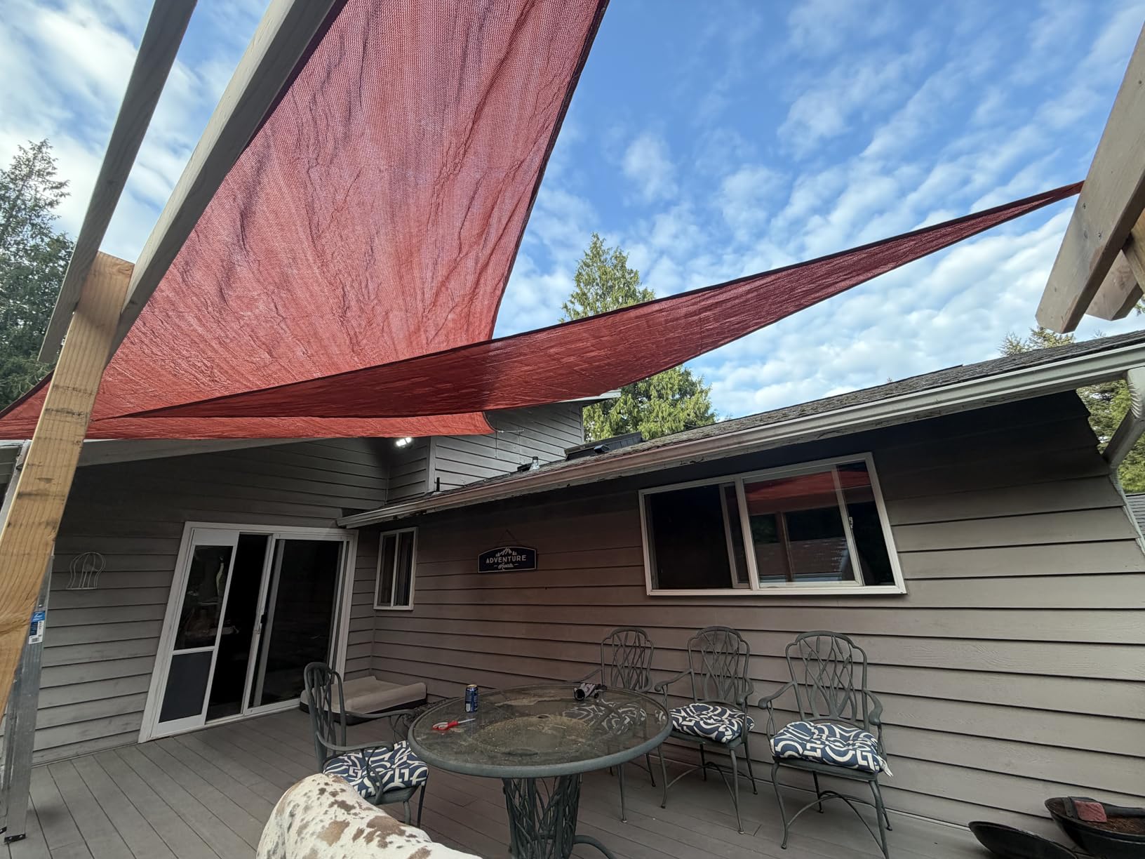 LOVE STORY 12' x 12' x 12' Triangle Sun Shade Sail for Outdoor Patio, Sand customer photo 1