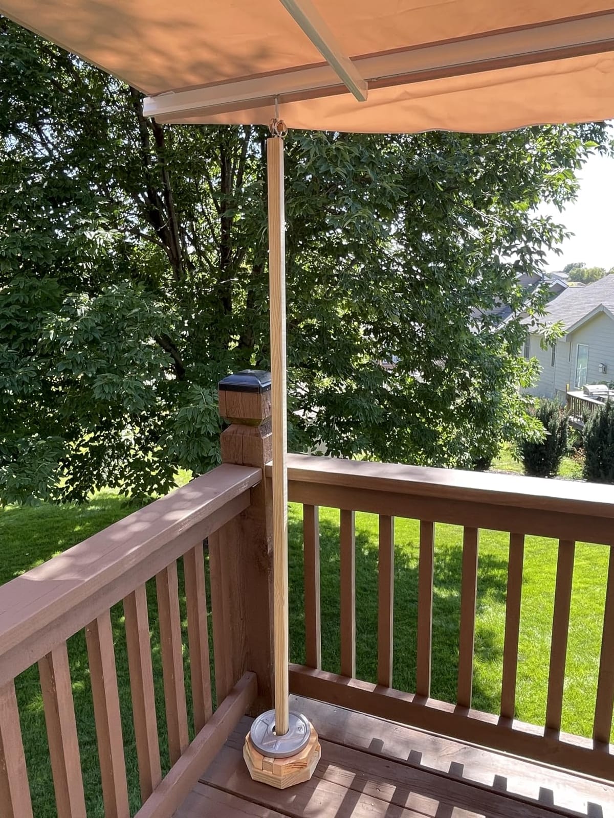 Outsunny 13' x 8' Patio Retractable Awning with Crank Handle Green customer photo 1