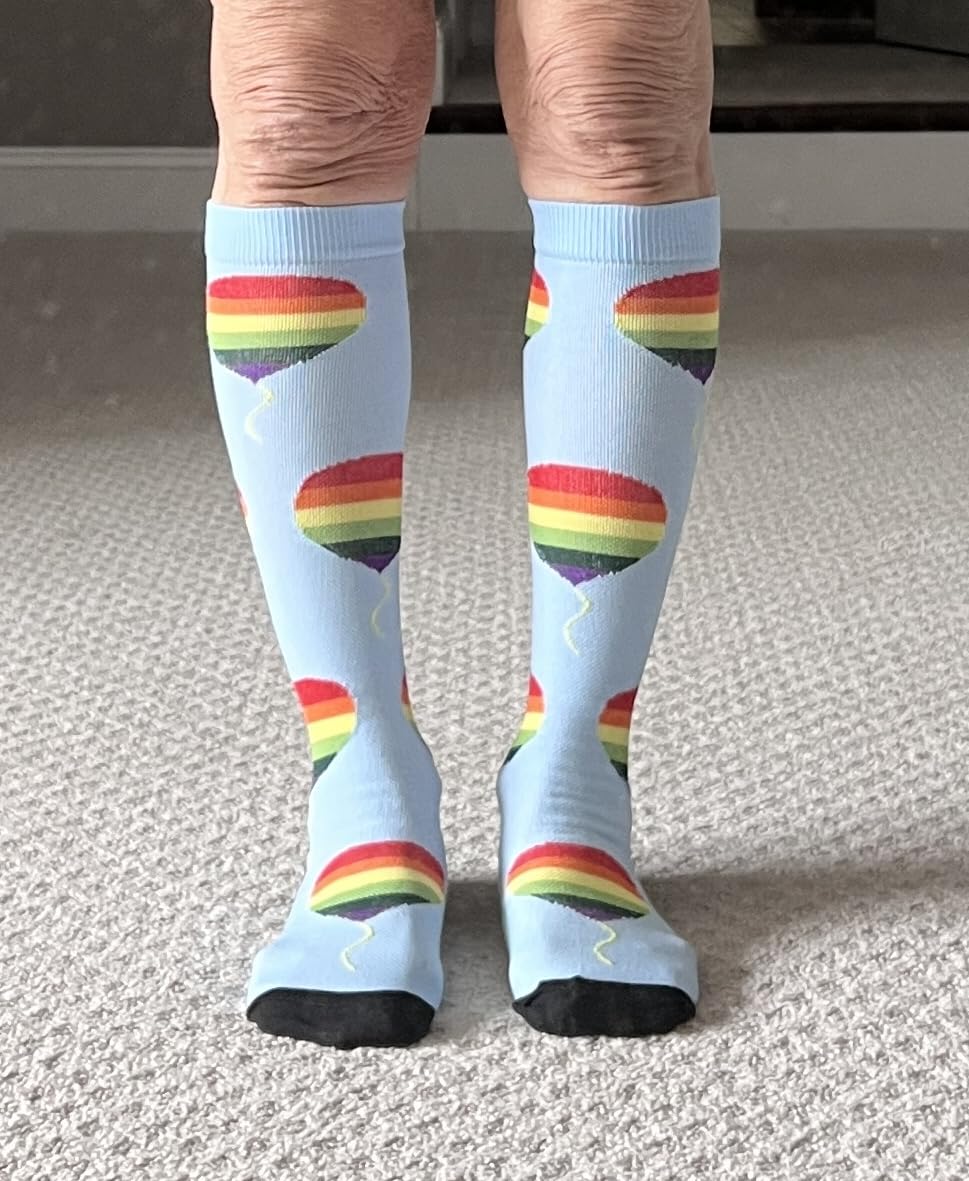 CHARMKING Compression Socks for Women & Men Circulation (8 Pairs) 15-20 mmHg Best Calf Socks Support for Athletic Cycling customer photo 1