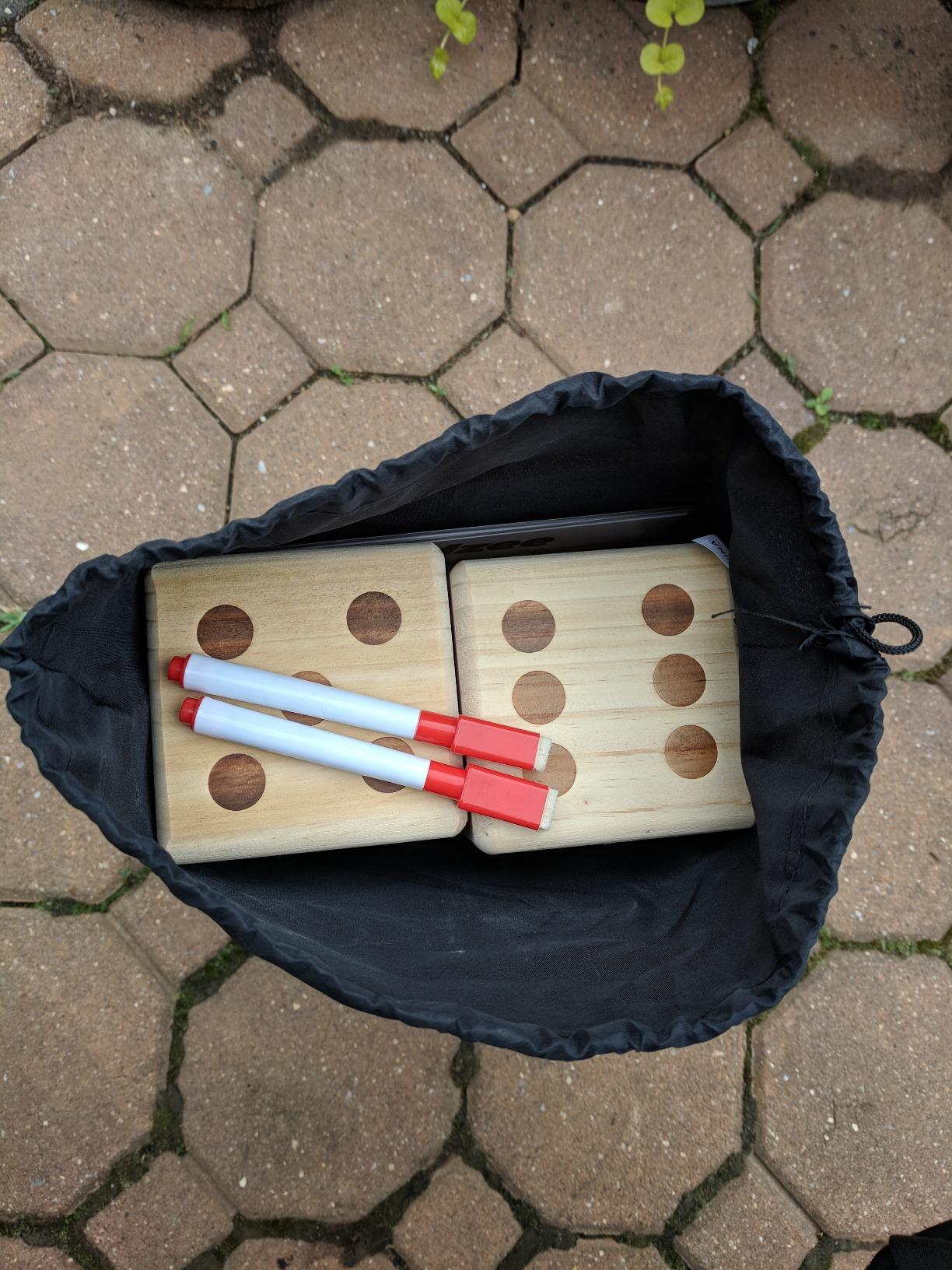 Giant Wooden Yard Dice Set Outdoor Lawn Games for Adults and Family customer photo 2