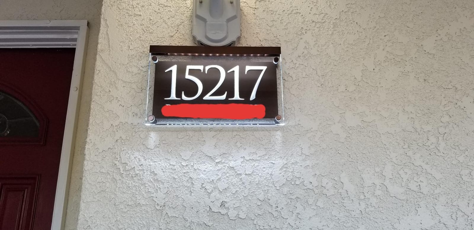 Illuminated Crystal Address Plaque! The personalized address numbers shine brilliantly customer photo 2