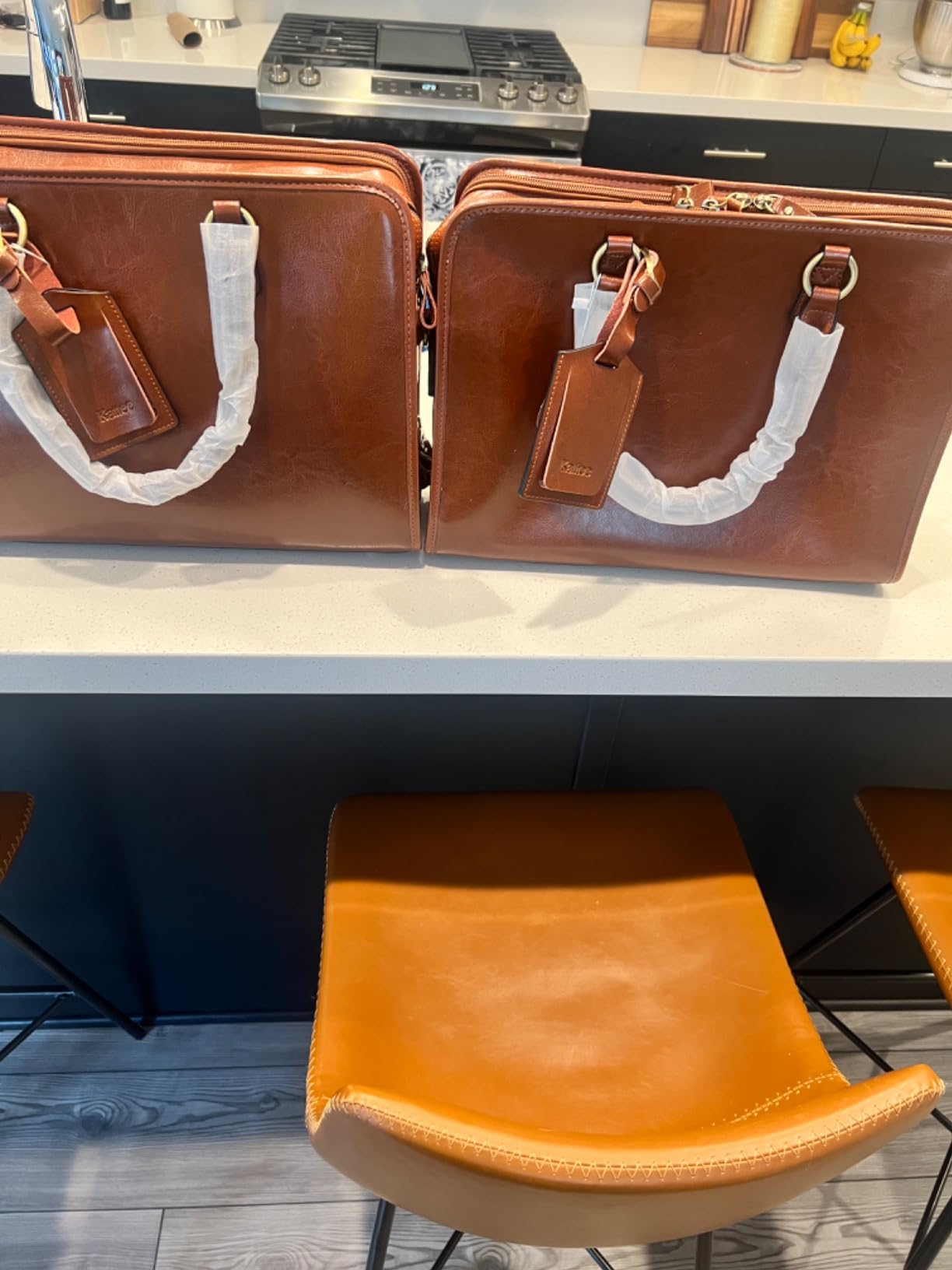 Kattee Genuine Leather Briefcase for Women, Large Capacity Laptop Bag customer photo 1